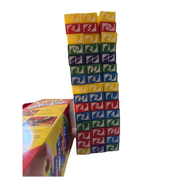 Uno Stacko Stacking Block Game 2020 Pre-owned In Box - Picture 9 of 9